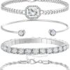 Bracelet Set Gold Silver 4 Pcs