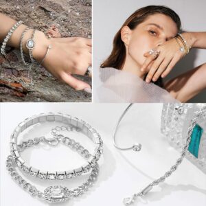 Bracelet Set Gold Silver 4 Pcs - Image 2