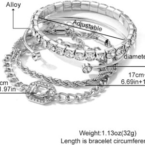 Bracelet Set Gold Silver 4 Pcs - Image 7