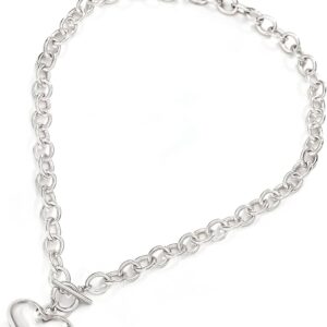 Chunky Heart Necklace 14K Gold Plated Women - Image 12