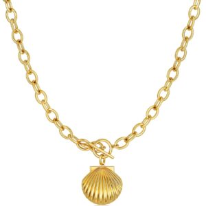 Chunky Heart Necklace 14K Gold Plated Women - Image 14