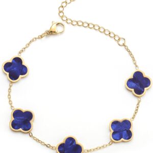 Clover Bracelet 18K Gold Plated Four Leaf - Image 10