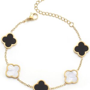 Clover Bracelet 18K Gold Plated Four Leaf - Image 11