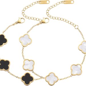 Clover Bracelet 18K Gold Plated Four Leaf - Image 16
