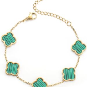 Clover Bracelet 18K Gold Plated Four Leaf - Image 8