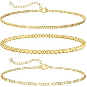 Gold Bracelet Set 14K Plated Women - Image 10
