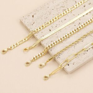 Gold Bracelet Set 14K Plated Women - Image 3