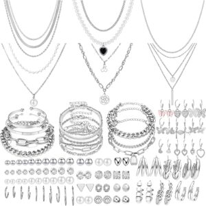 Jewelry Set Gold Plated 69 Pieces Women