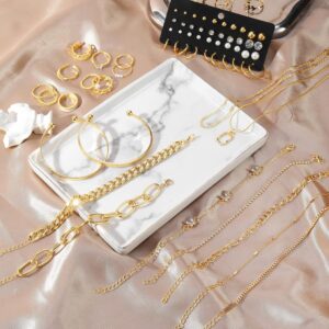Jewelry Set Gold Plated Women's Necklaces Bracelets Rings Earrings - Image 8