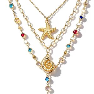 Layered Gold Cross Necklace Set 4 Pieces - Image 11