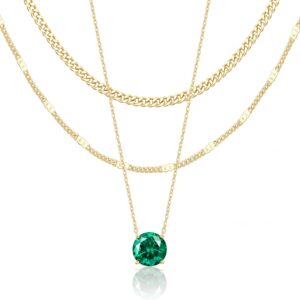 Layered Necklace Set Gold Plated Women - Image 12