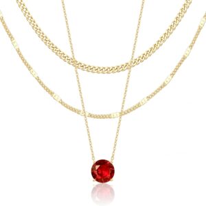 Layered Necklace Set Gold Plated Women - Image 13