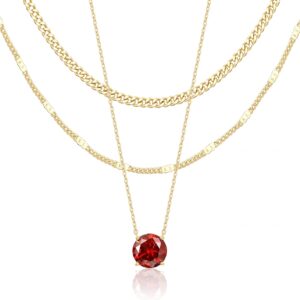 Layered Necklace Set Gold Plated Women - Image 14