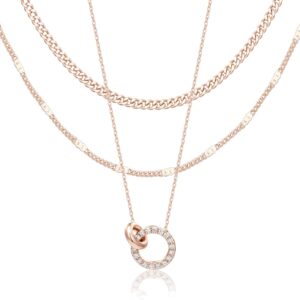 Layered Necklace Set Gold Plated Women - Image 15