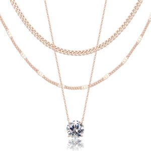 Layered Necklace Set Gold Plated Women - Image 16