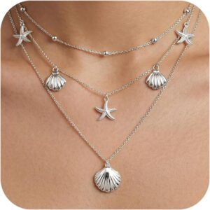 Layered Necklace Set Gold Plated Women - Image 19