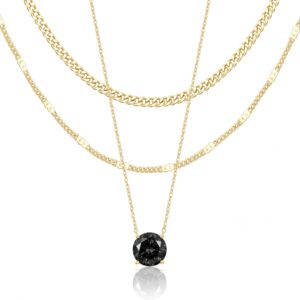 Layered Necklace Set Gold Plated Women - Image 23