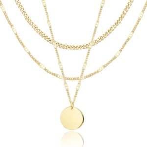 Layered Necklace Set Gold Plated Women - Image 28