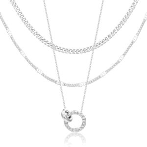 Layered Necklace Set Gold Plated Women - Image 29