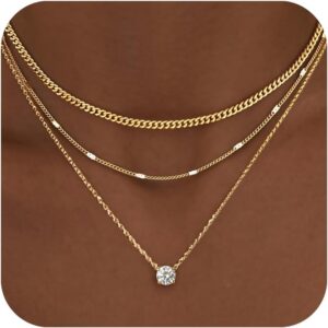 Layered Necklace Set Gold Plated Women - Image 9